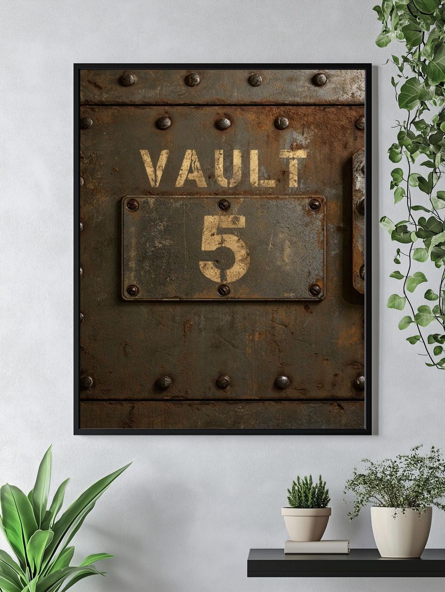 Vault 5 Industrial Print. — room view 4