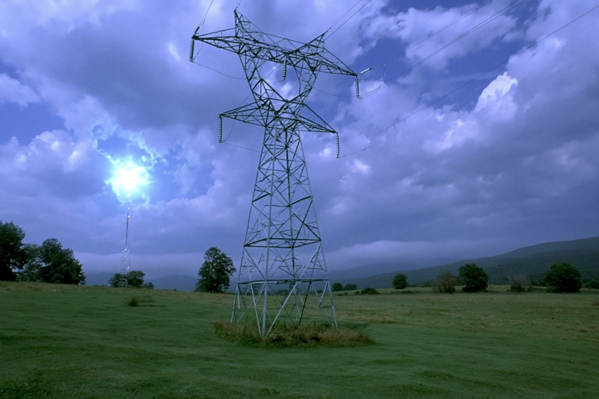 Electric Transmission Tower Photography Poster. poster detail