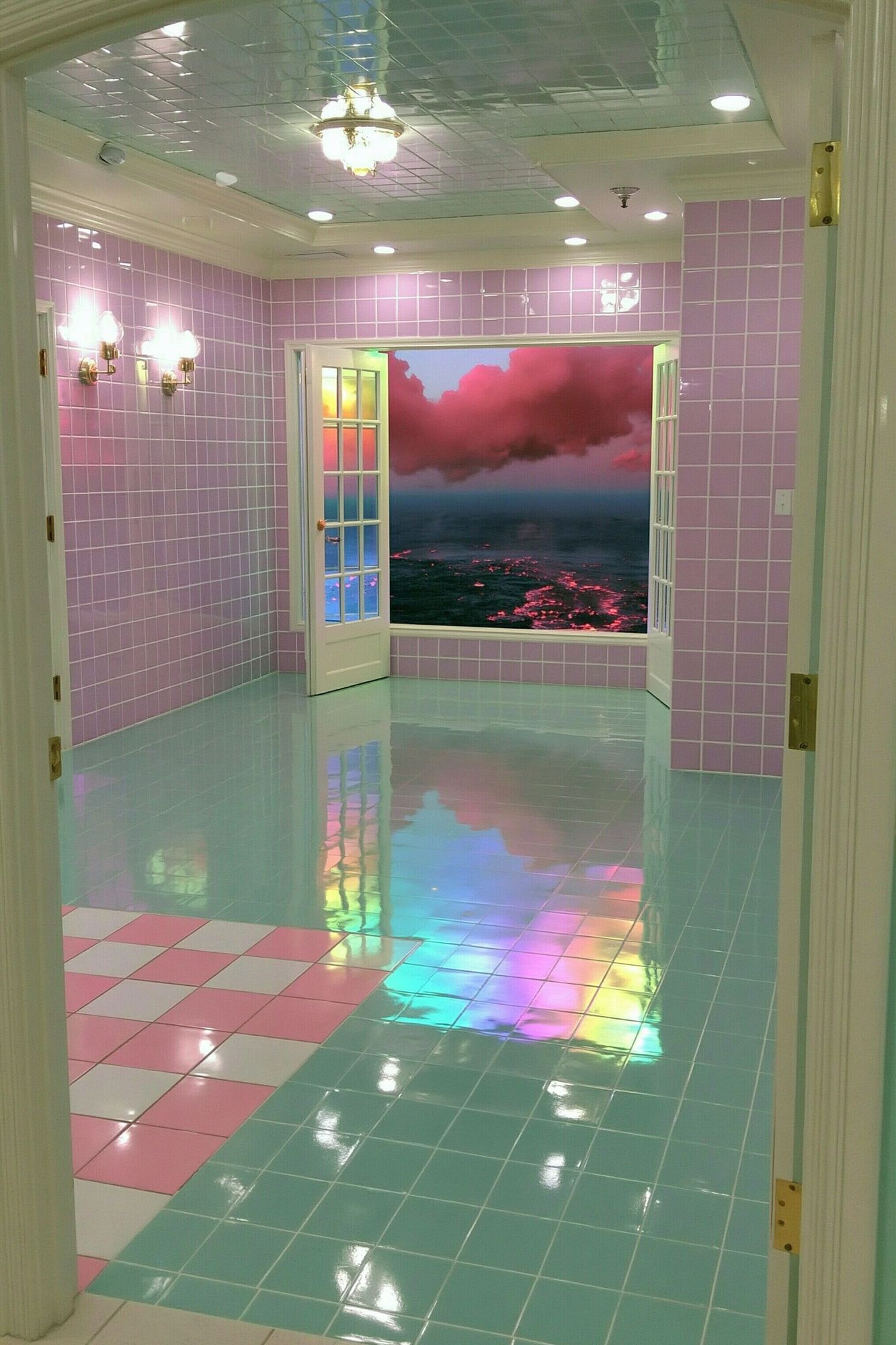 Pastel Retro Interior Photography Poster. poster — photography art