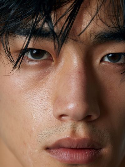 Intense Male Portrait Photography Poster.