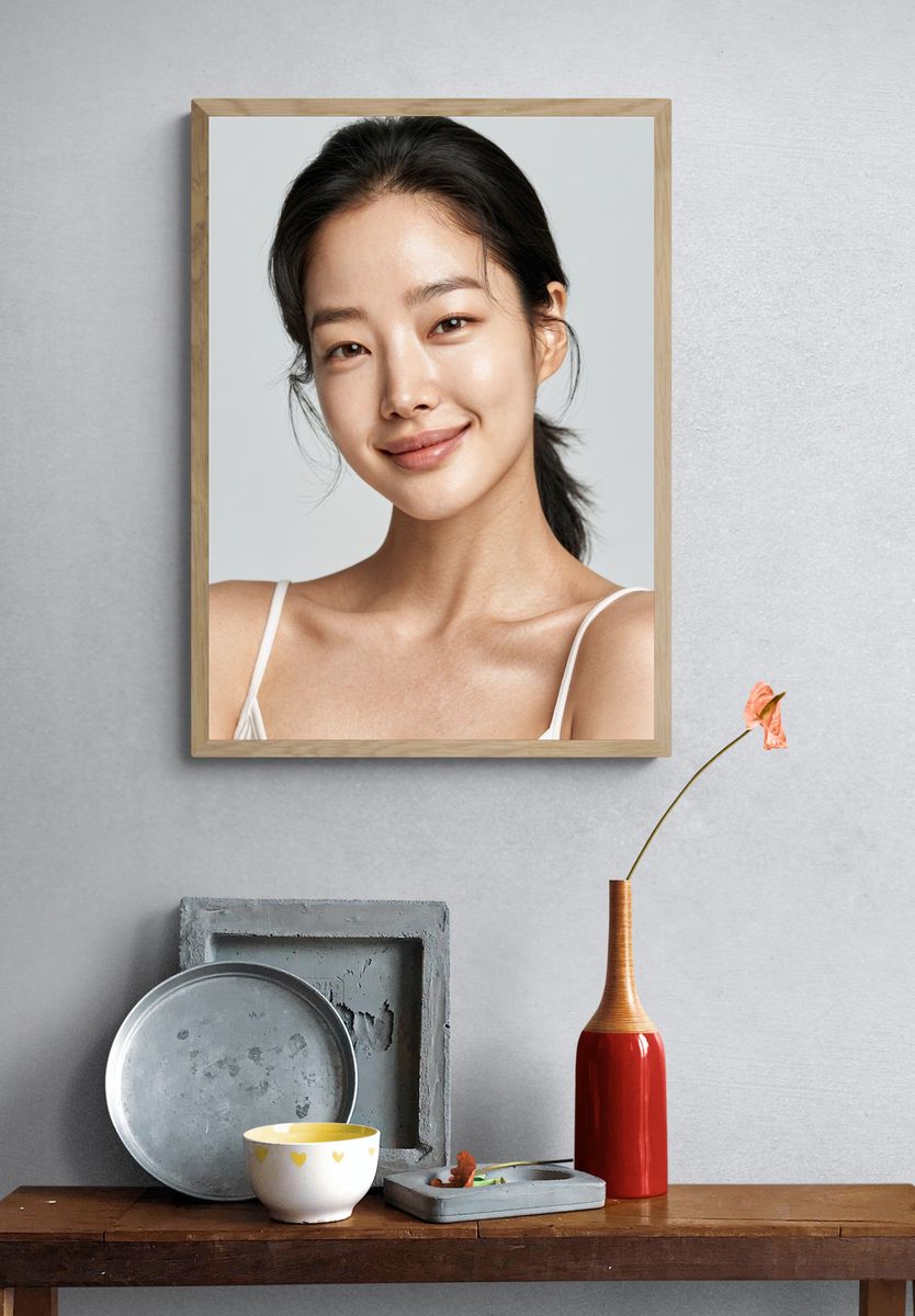Serene Woman Portrait Print. — room view 3