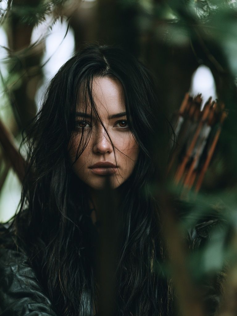 Forest Archer Portrait Print. poster detail