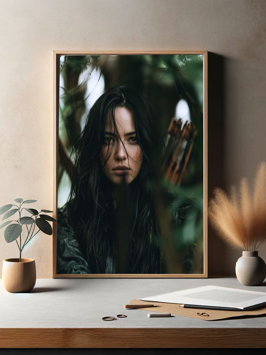 Forest Archer Portrait Print. — room view 2
