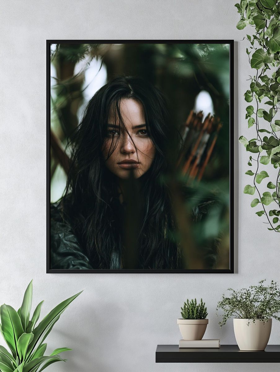 Forest Archer Portrait Print. — room view 4