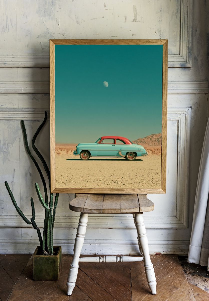 Desert Classic Car Photography Poster. — room view 1