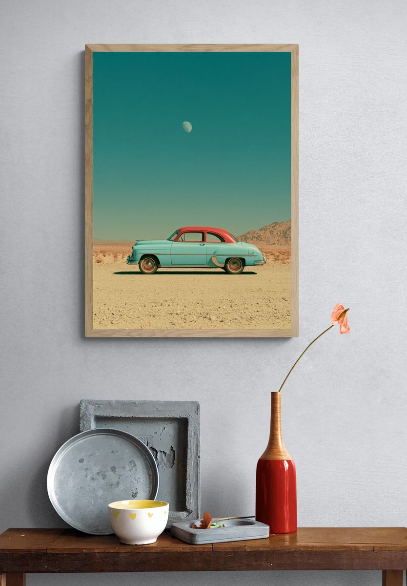 Desert Classic Car Photography Poster. — room view 3