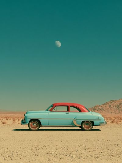 Desert Classic Car Photography Poster.