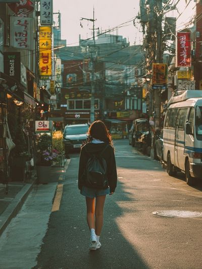 Seoul Street Walk Photography Poster. poster print