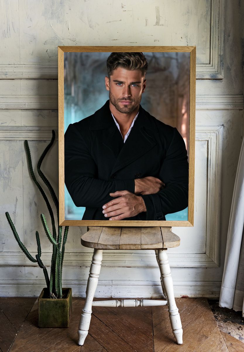 Confident Male Portrait Photography Poster. room preview