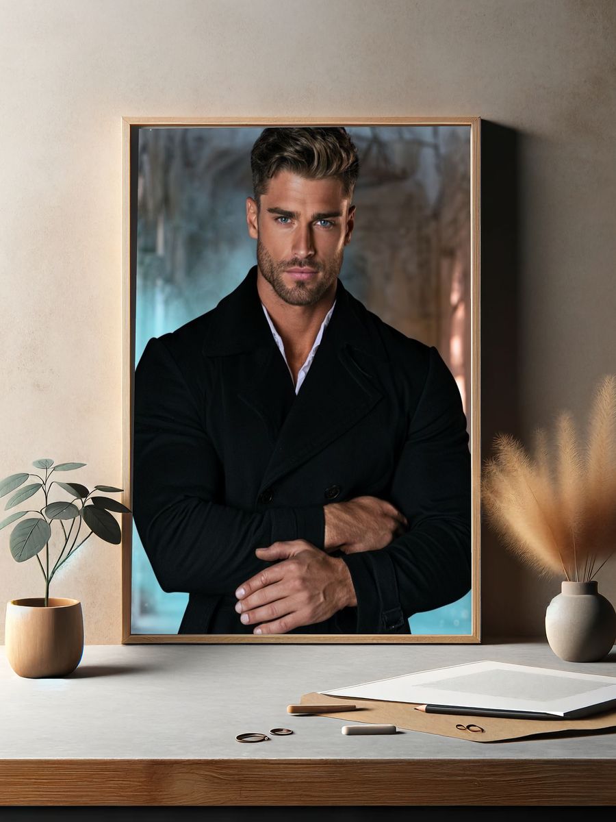 Confident Male Portrait Photography Poster. — room view 2