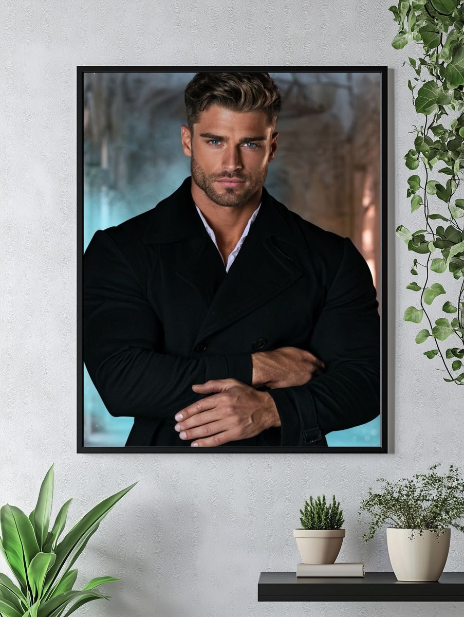 Confident Male Portrait Photography Poster. — room view 4