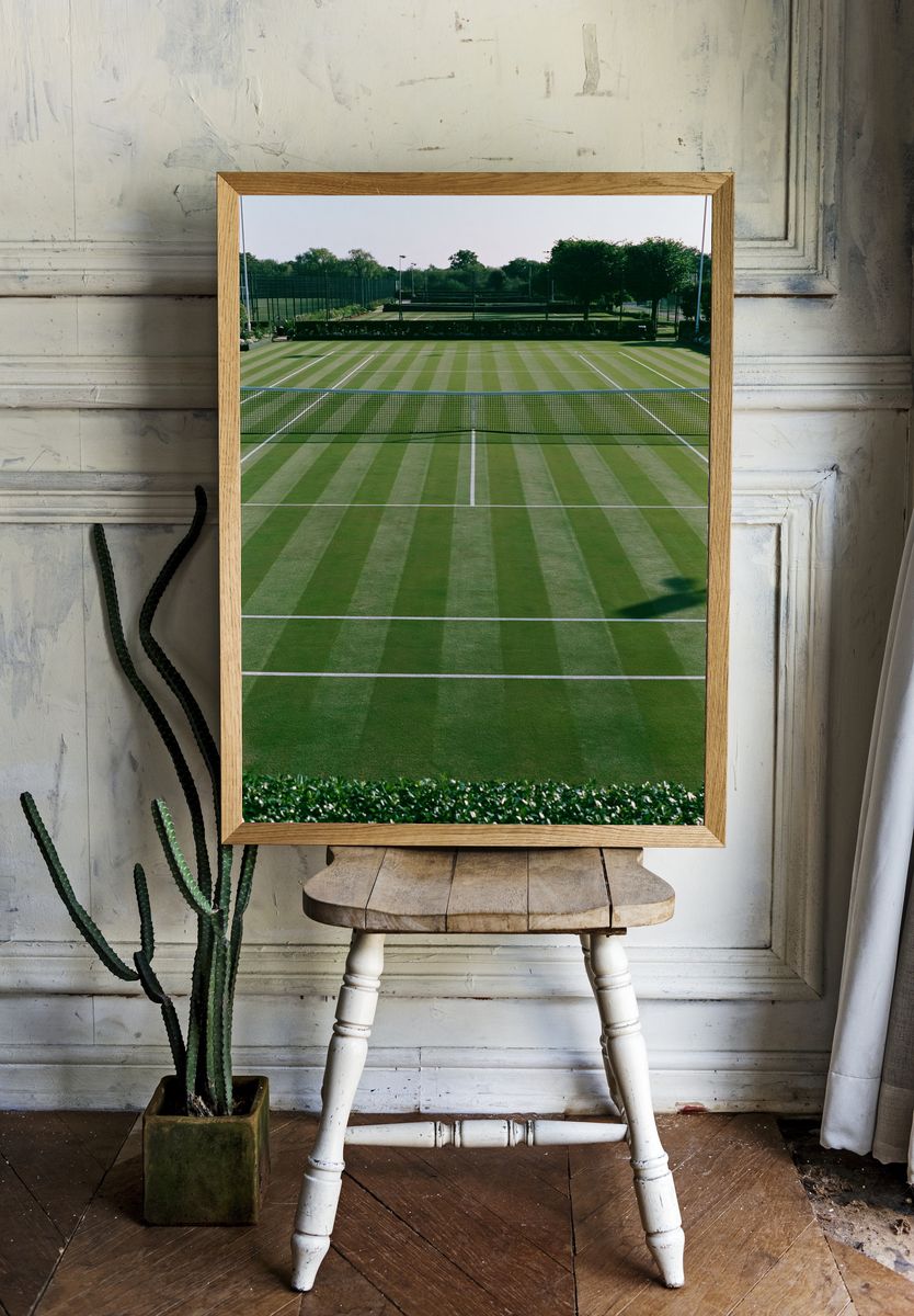 Tennis Court Photography Poster. — room view 1