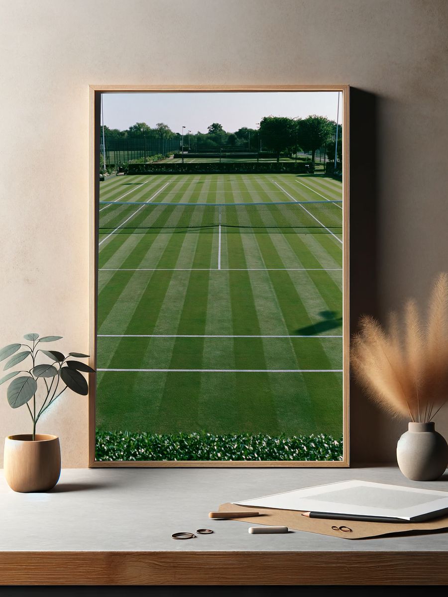 Tennis Court Photography Poster. — room view 2
