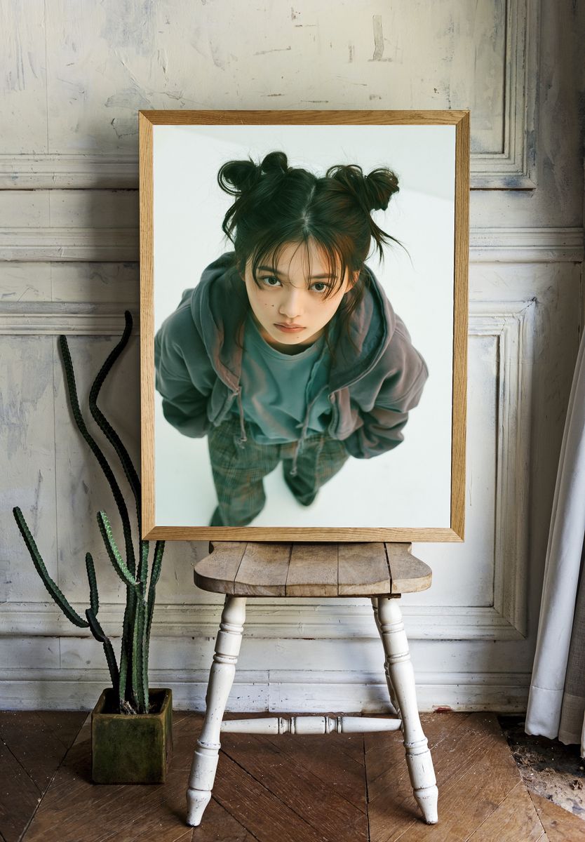 Portrait of a Young Woman Photography Poster. — room view 1