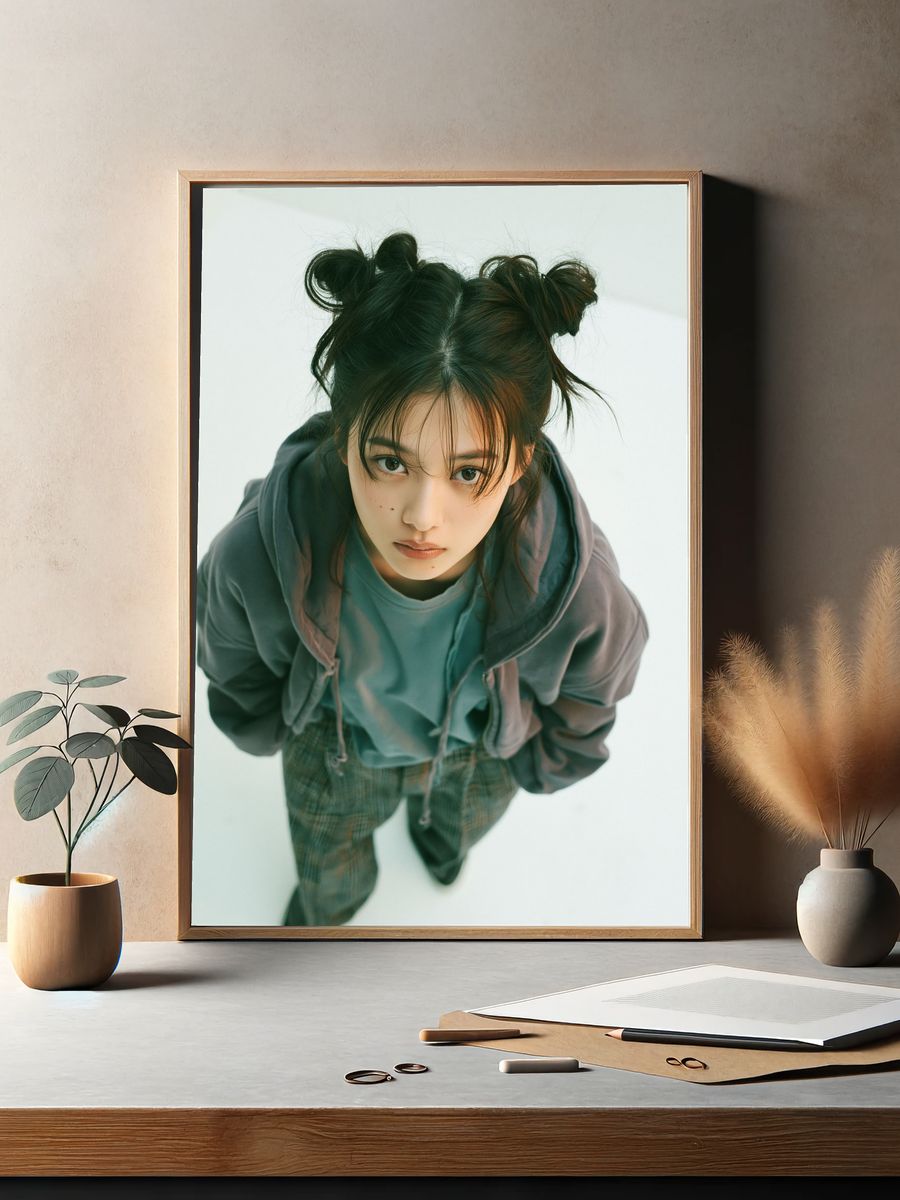 Portrait of a Young Woman Photography Poster. — room view 2