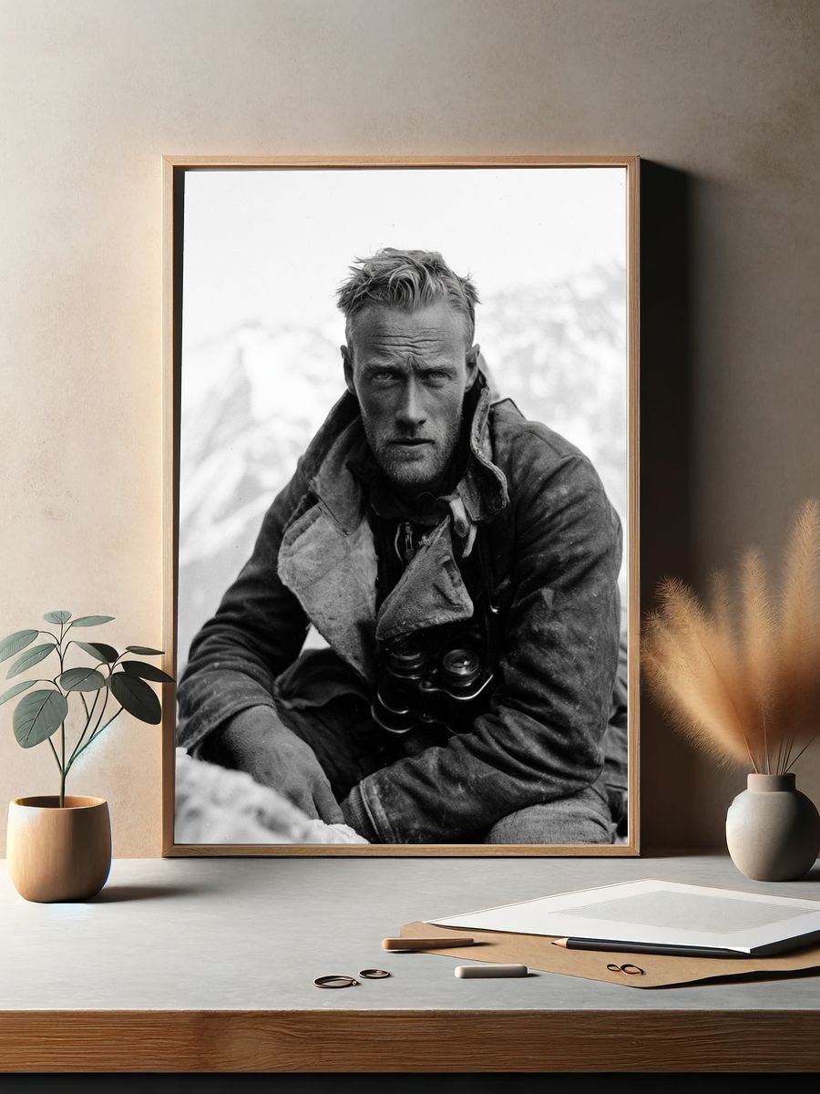 Mountain Explorer Portrait Print. — room view 2