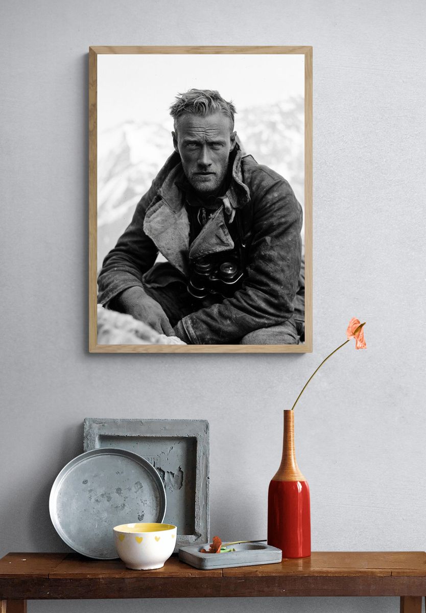 Mountain Explorer Portrait Print. — room view 3