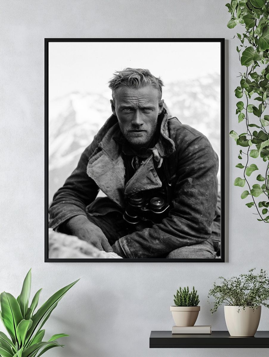 Mountain Explorer Portrait Print. — room view 4