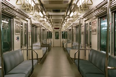 Empty Subway Car Photography Poster. poster