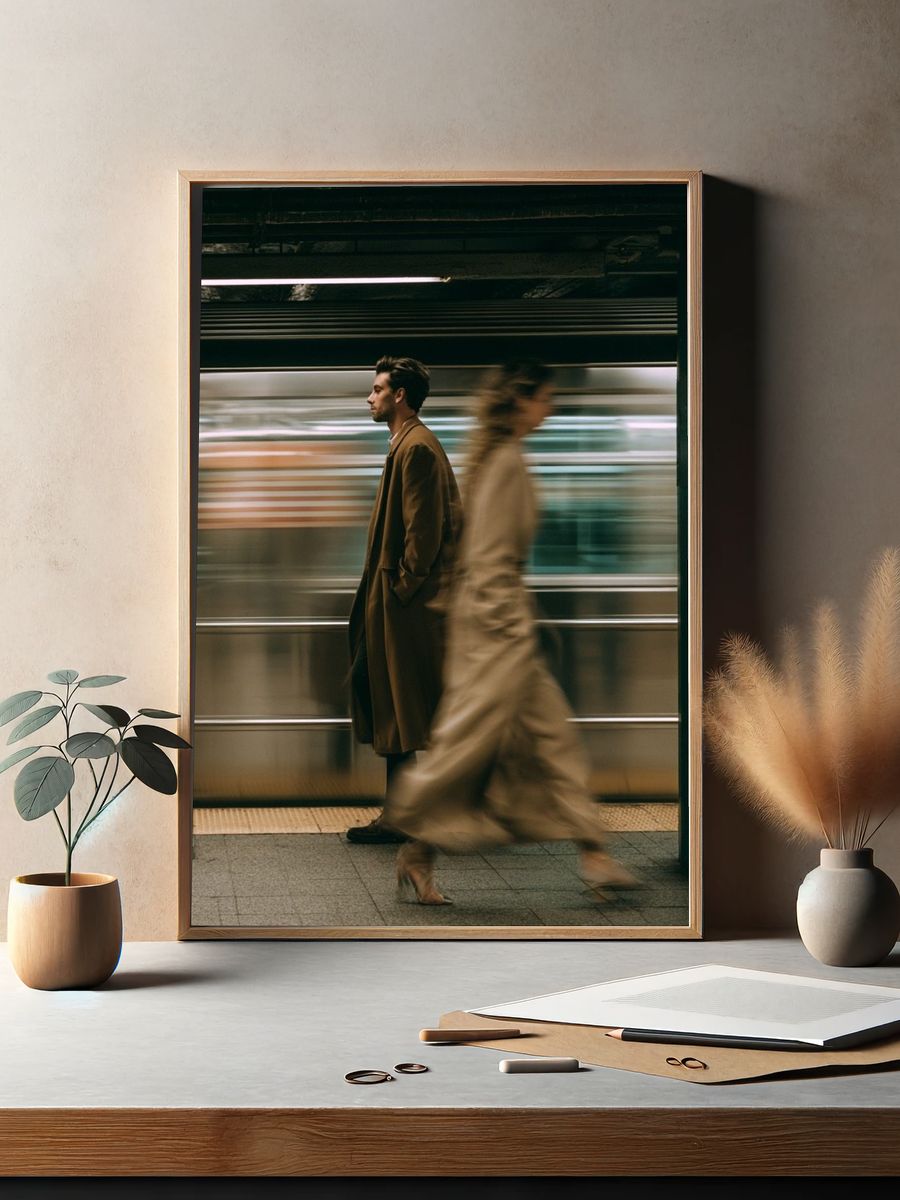 Subway Motion Street Photography Poster. — room view 2