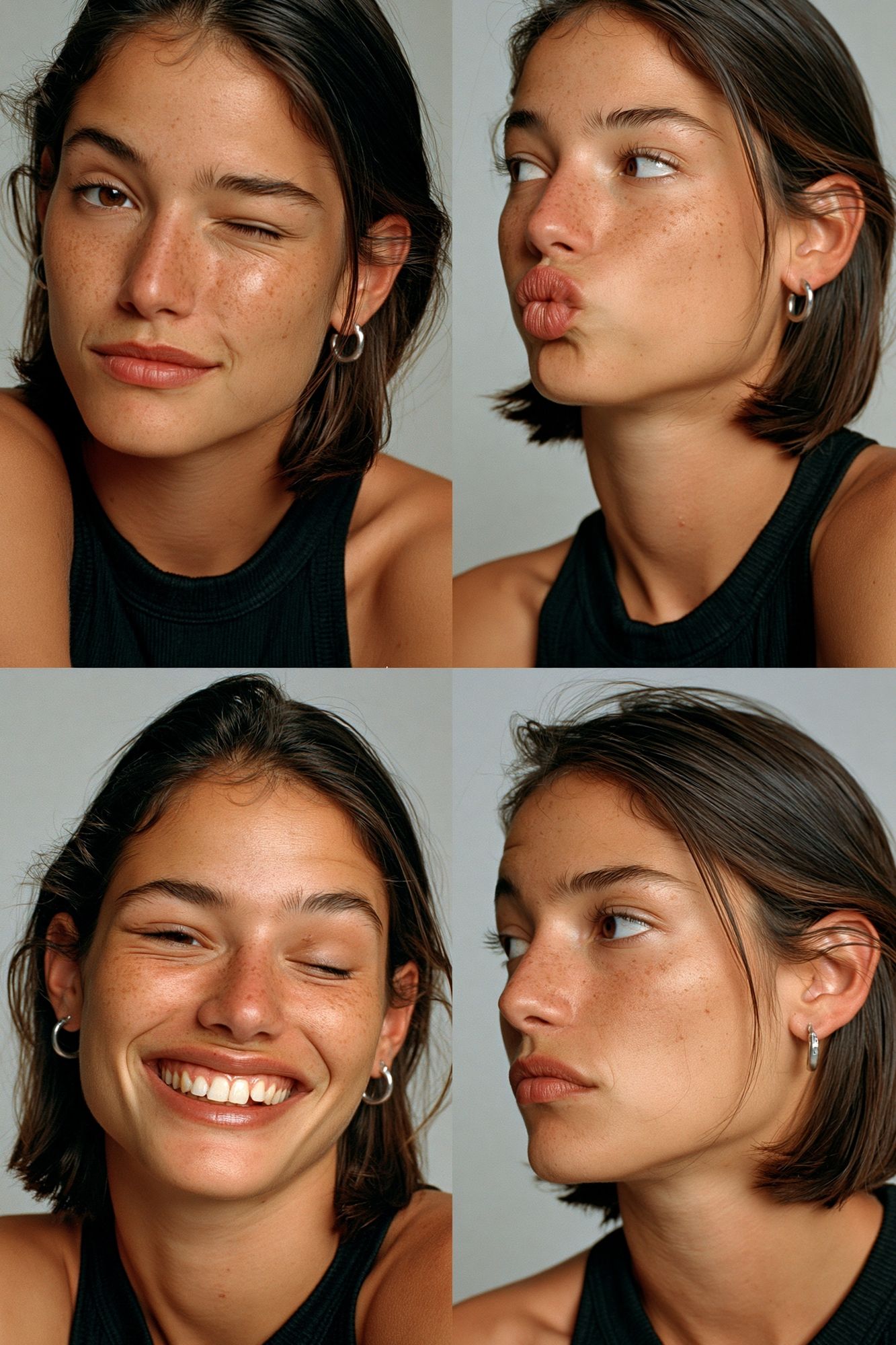Playful Portrait Collage Photography Poster. poster — photography art