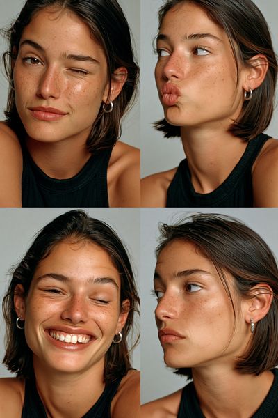 Playful Portrait Collage Photography Poster. poster