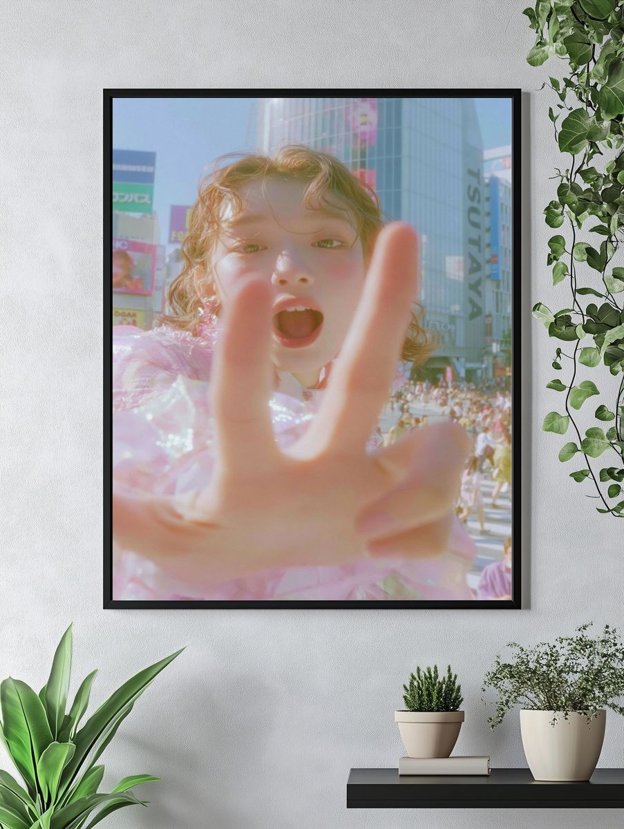 Pastel City Selfie Photography Poster. — room view 4