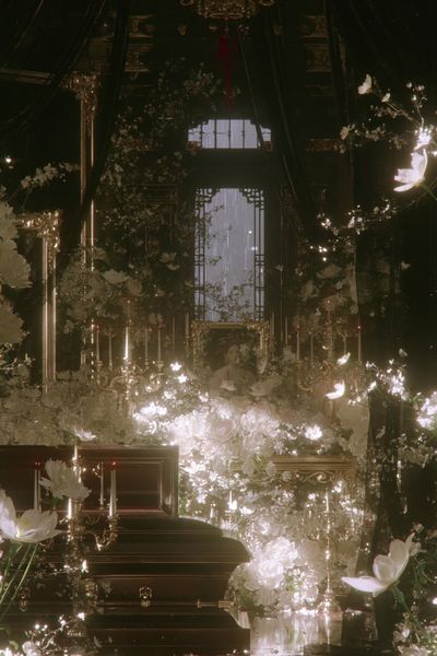 Ethereal Floral Staircase Print. poster