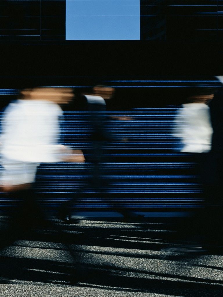 Blurred Commuters Street Photography Poster. poster — photography art