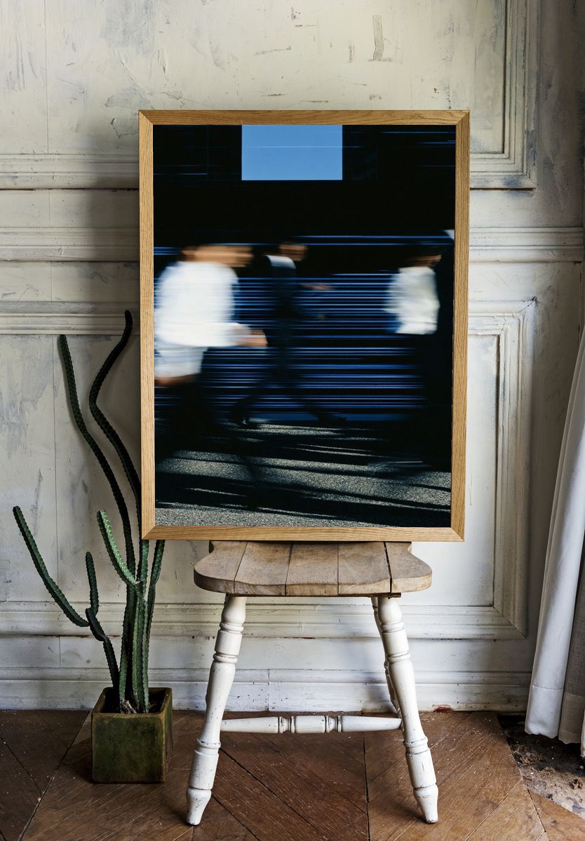 Blurred Commuters Street Photography Poster. — room view 1