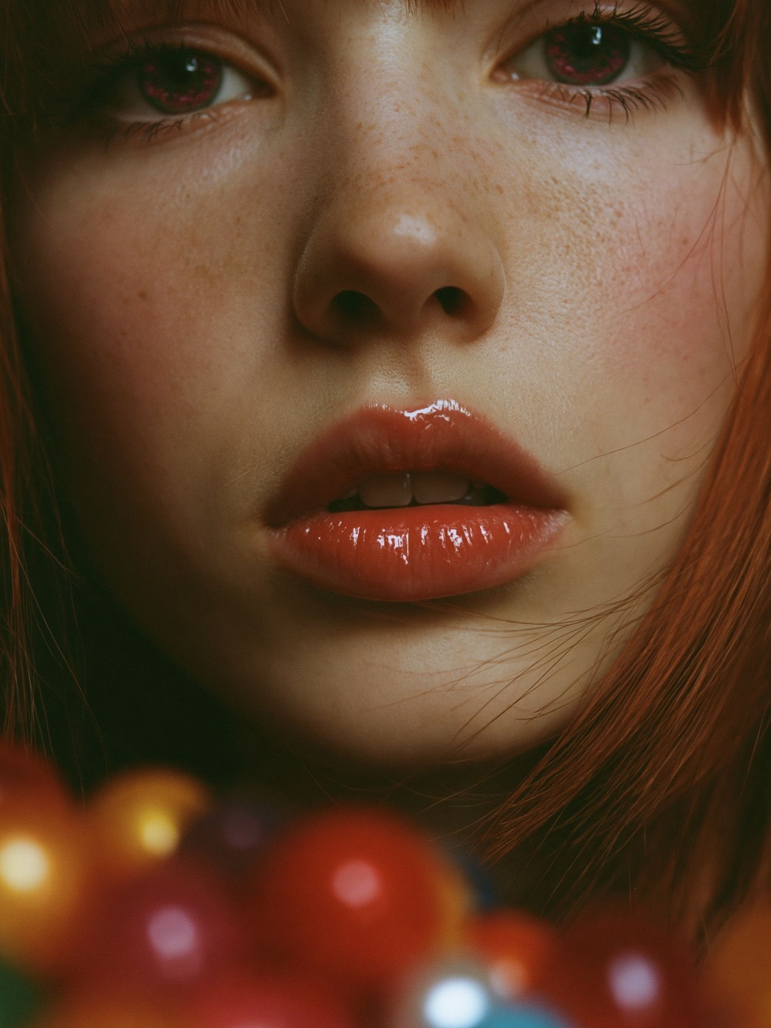 Red-Haired Portrait Photography Poster. poster detail