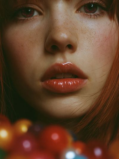 Red-Haired Portrait Photography Poster. poster