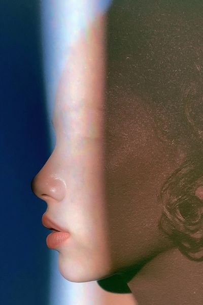 Prismatic Profile Portrait Print. poster