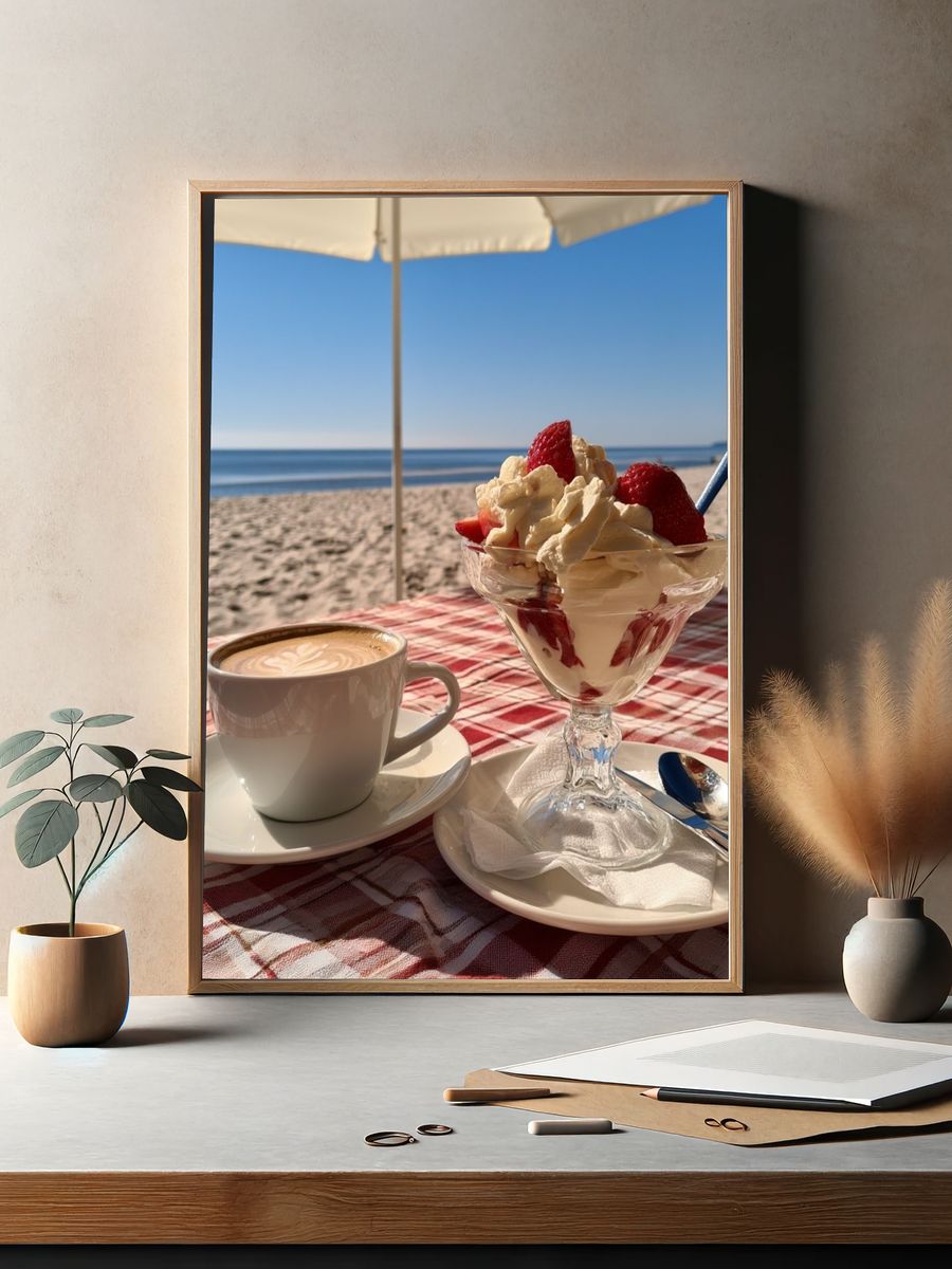 Beachside Dessert Photography Poster. — room view 2