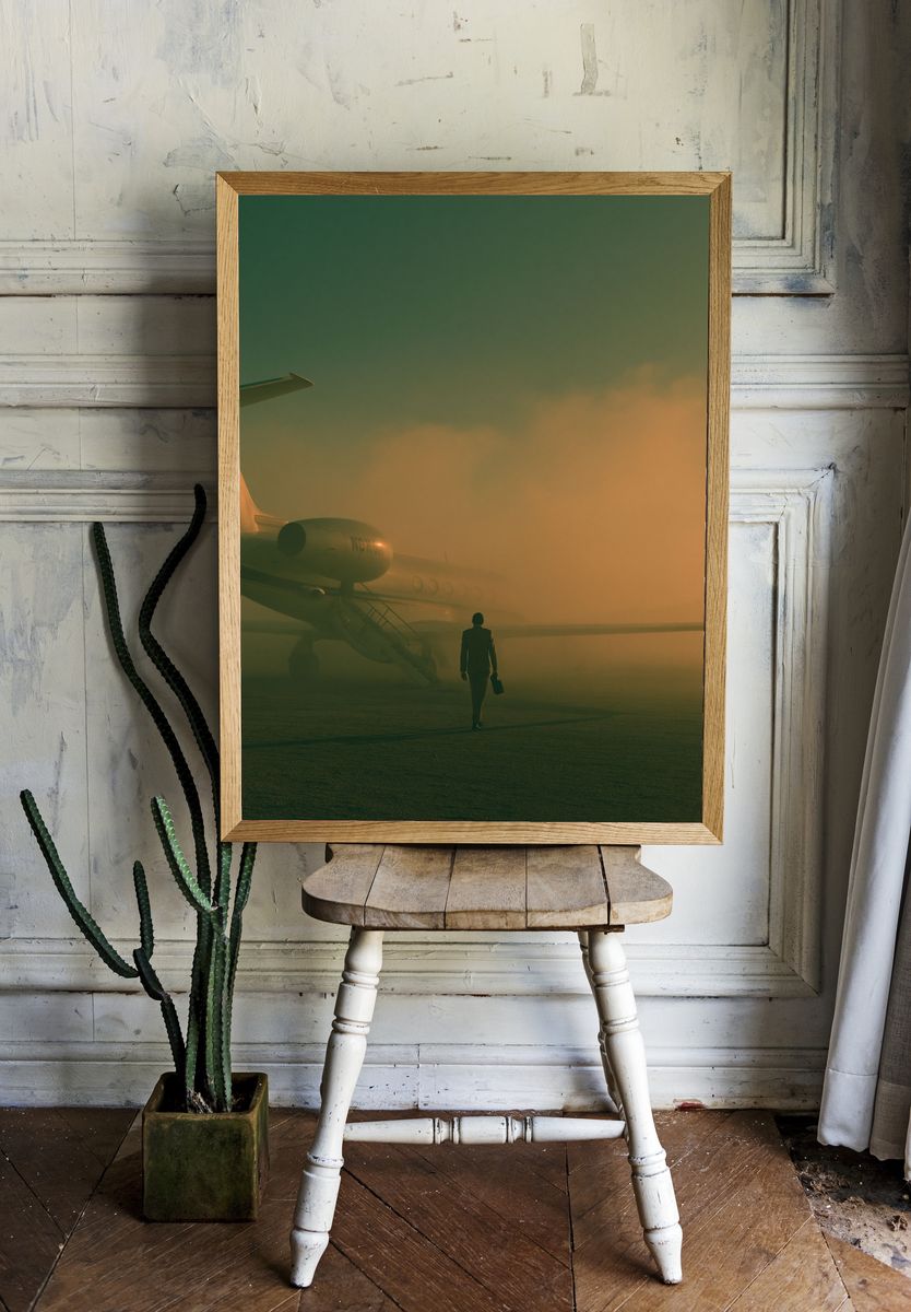 Private Jet Departure Photography Poster. — room view 1