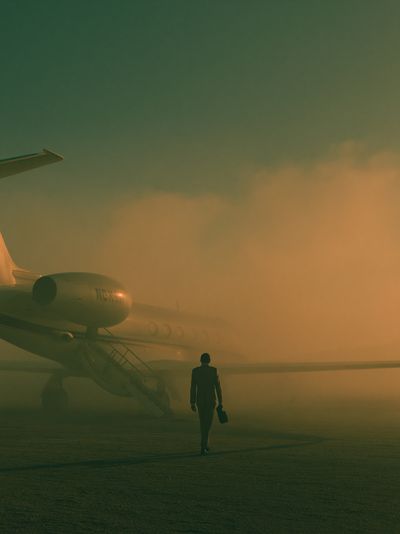 Private Jet Departure Photography Poster. poster print