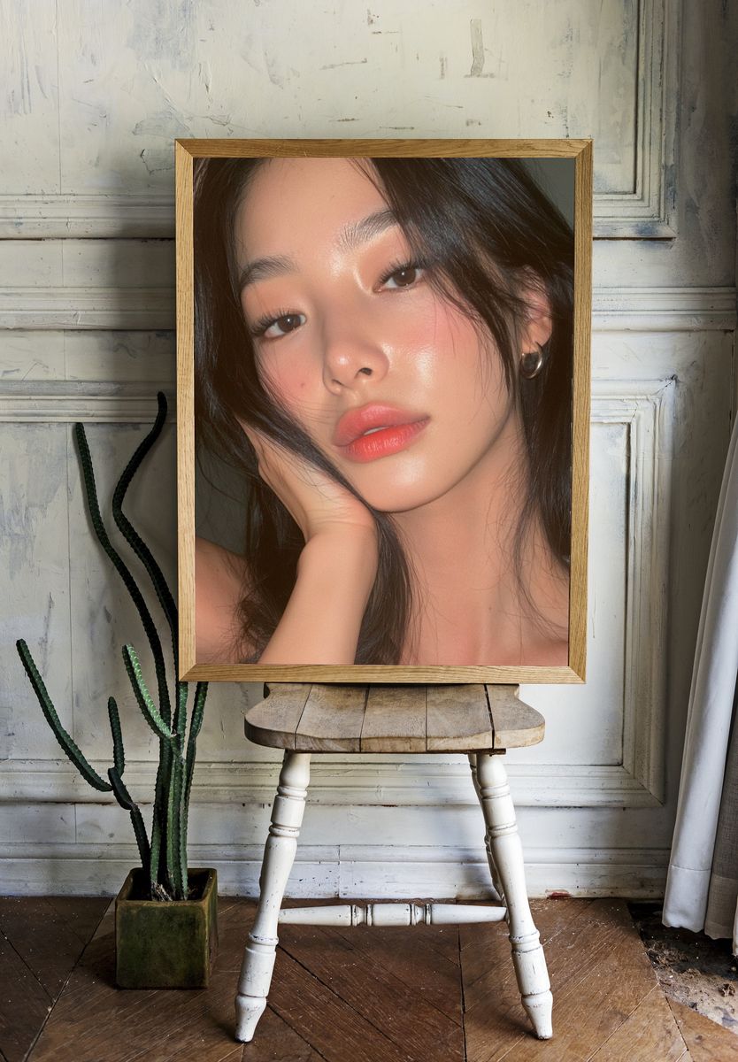 Soft Glam Portrait Print. — room view 1
