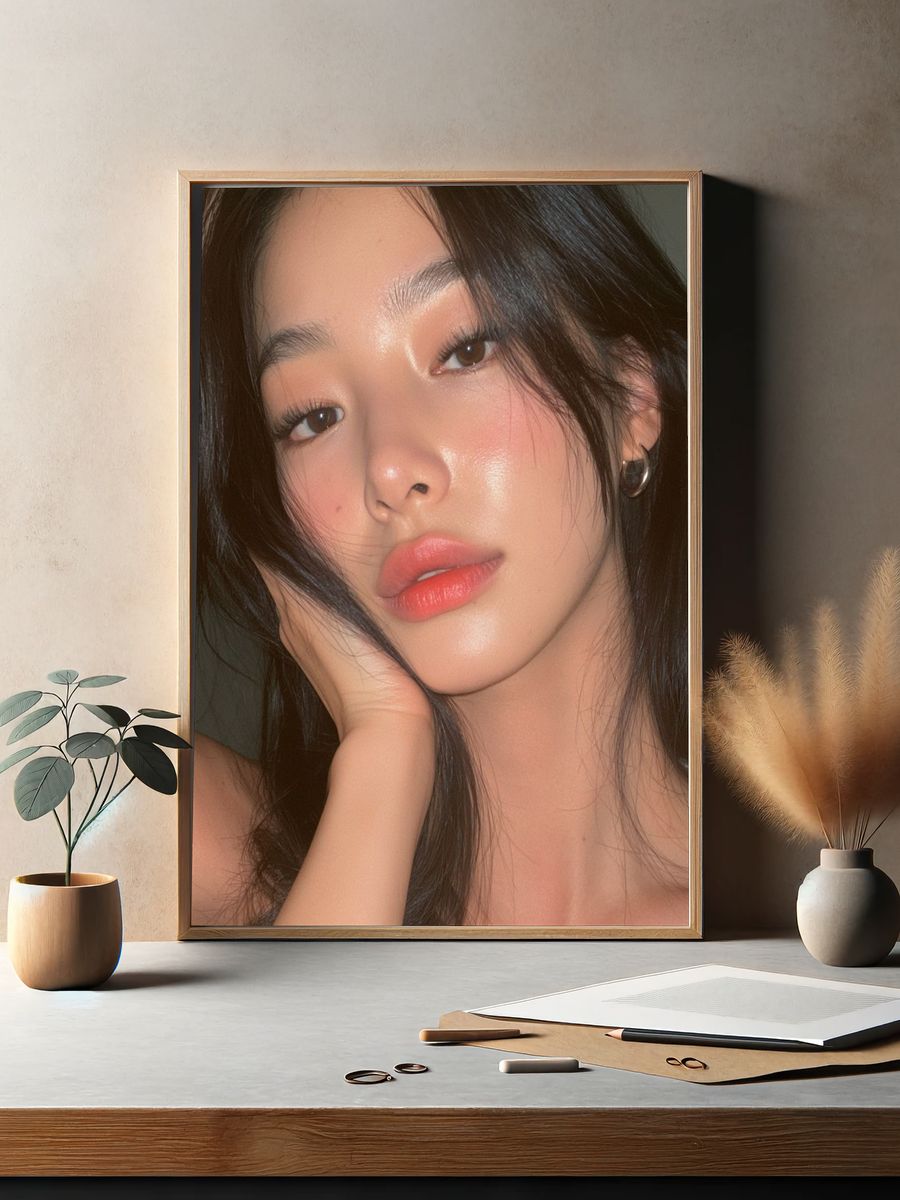 Soft Glam Portrait Print. — room view 2