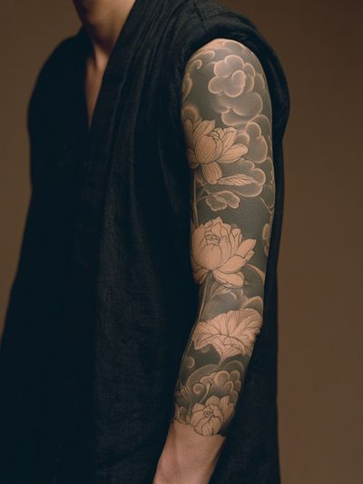 Floral Tattoo Portrait Photography Print.