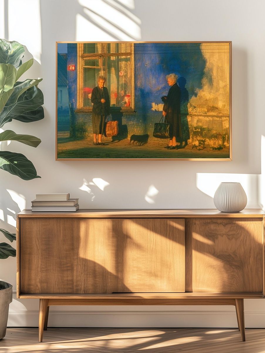 Evening Street Scene Photography Poster. — room view 3