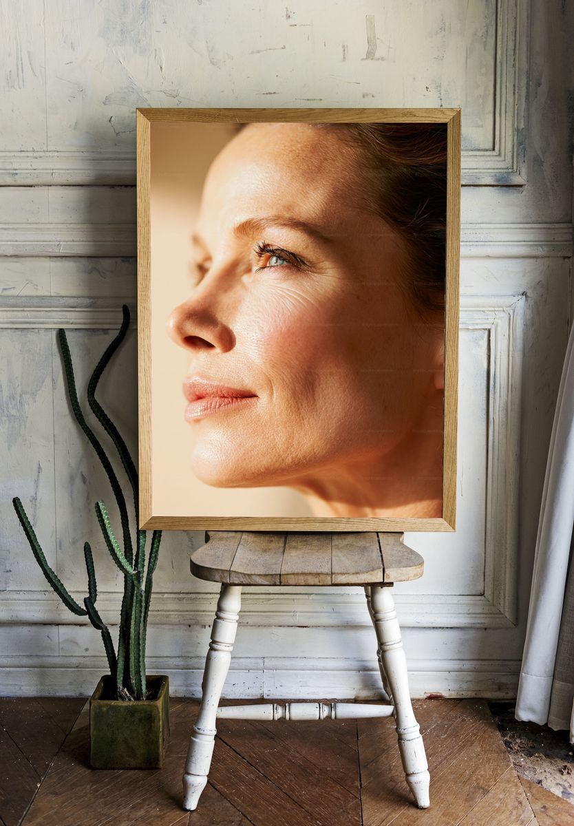 Warm Profile Portrait Photography Print. — room view 1