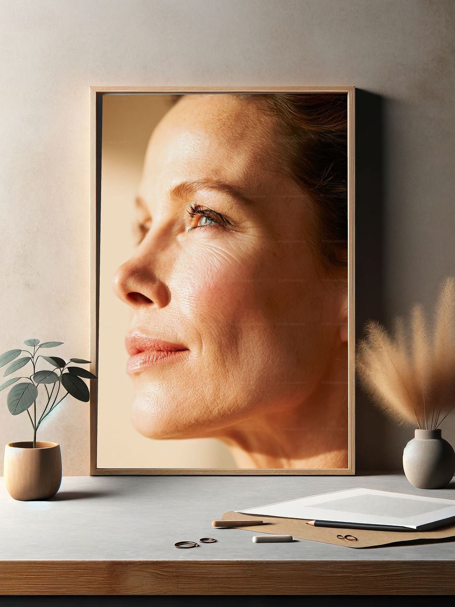 Warm Profile Portrait Photography Print. — room view 2