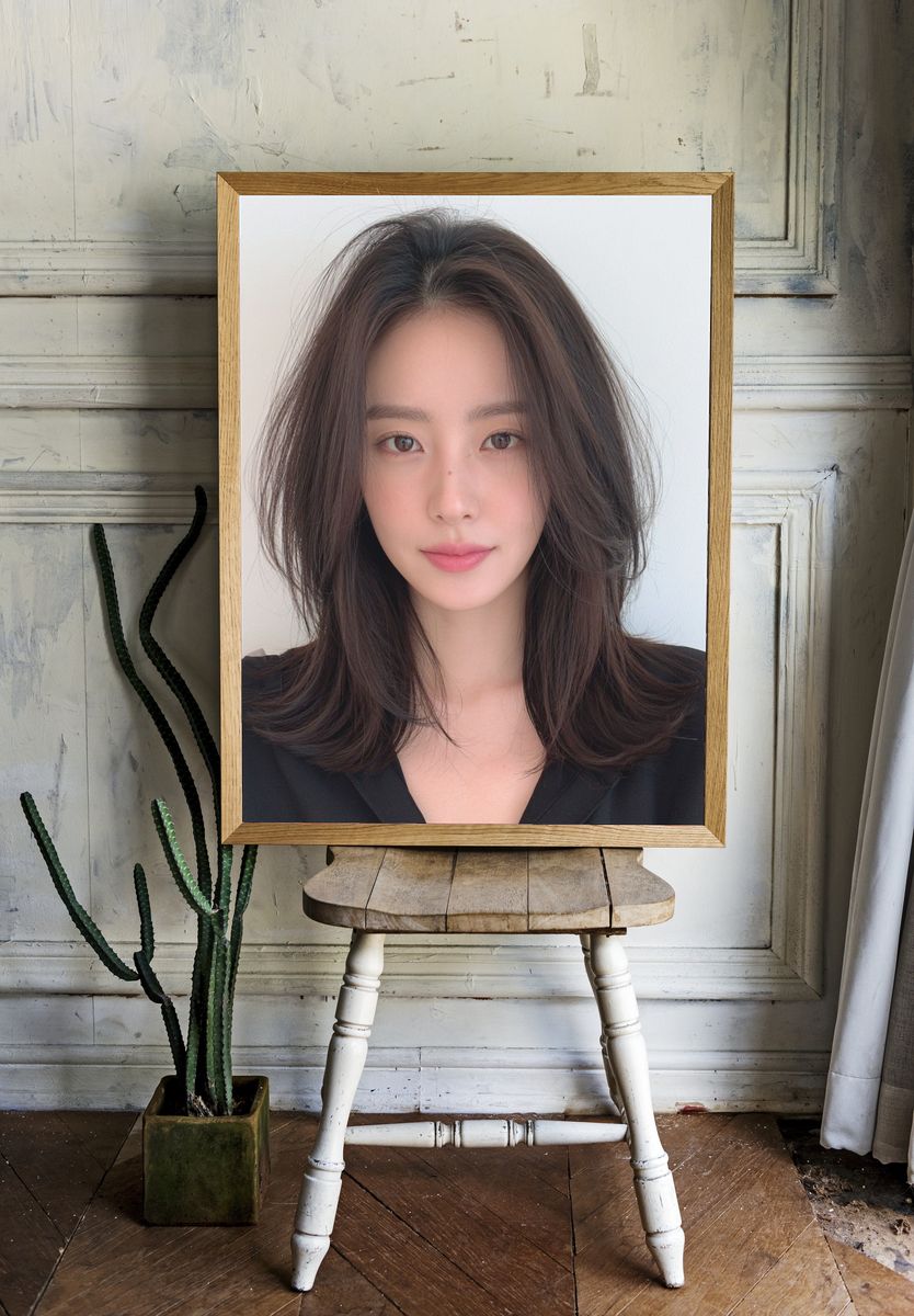 Elegant Woman Portrait Print. — room view 1