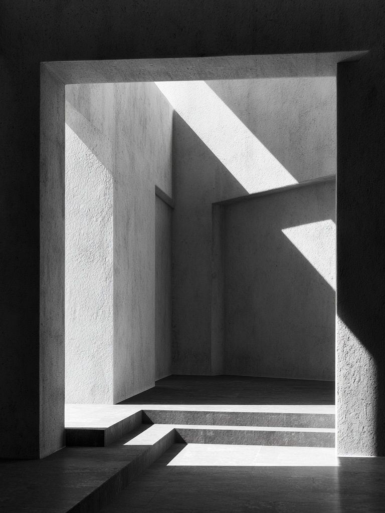 Monochrome Architectural Light Poster. poster — photography art