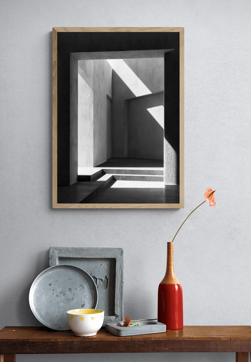 Monochrome Architectural Light Poster. — room view 3