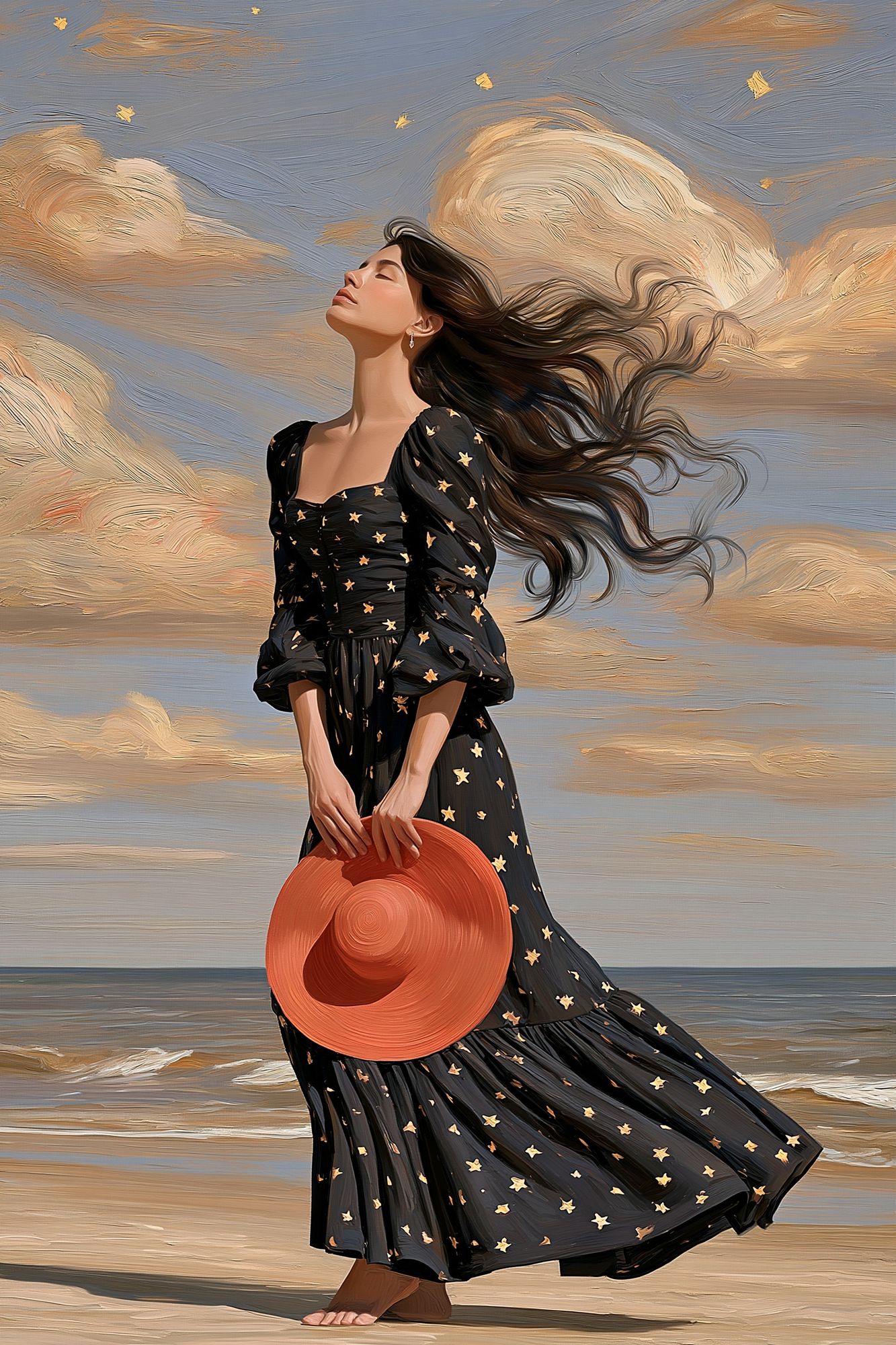 Windblown Beach Portrait Print. poster — photography art