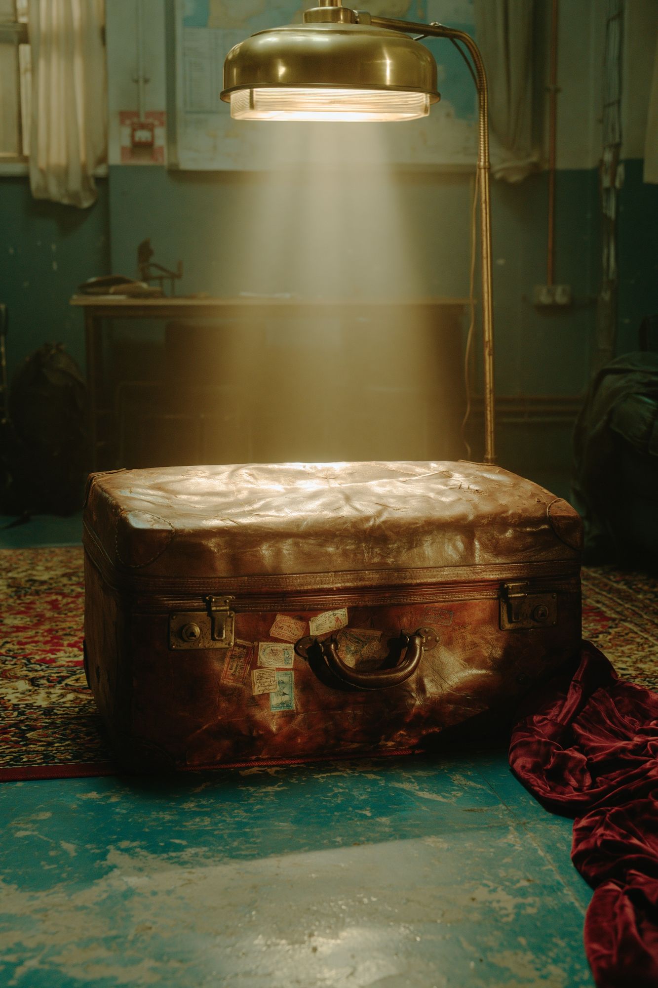 Vintage Suitcase Still Life Poster. poster detail