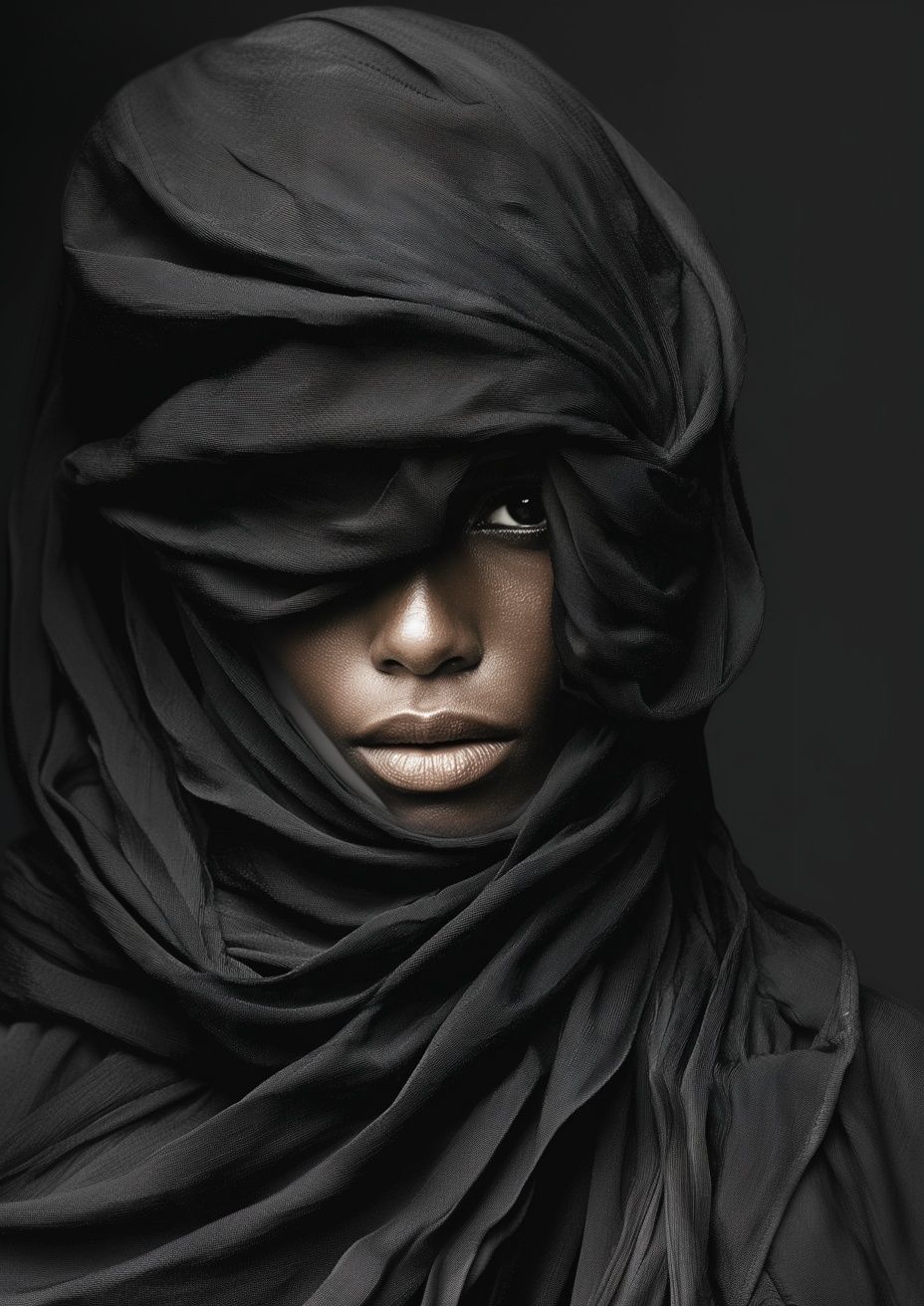 Veiled Portrait Photography Poster. poster detail