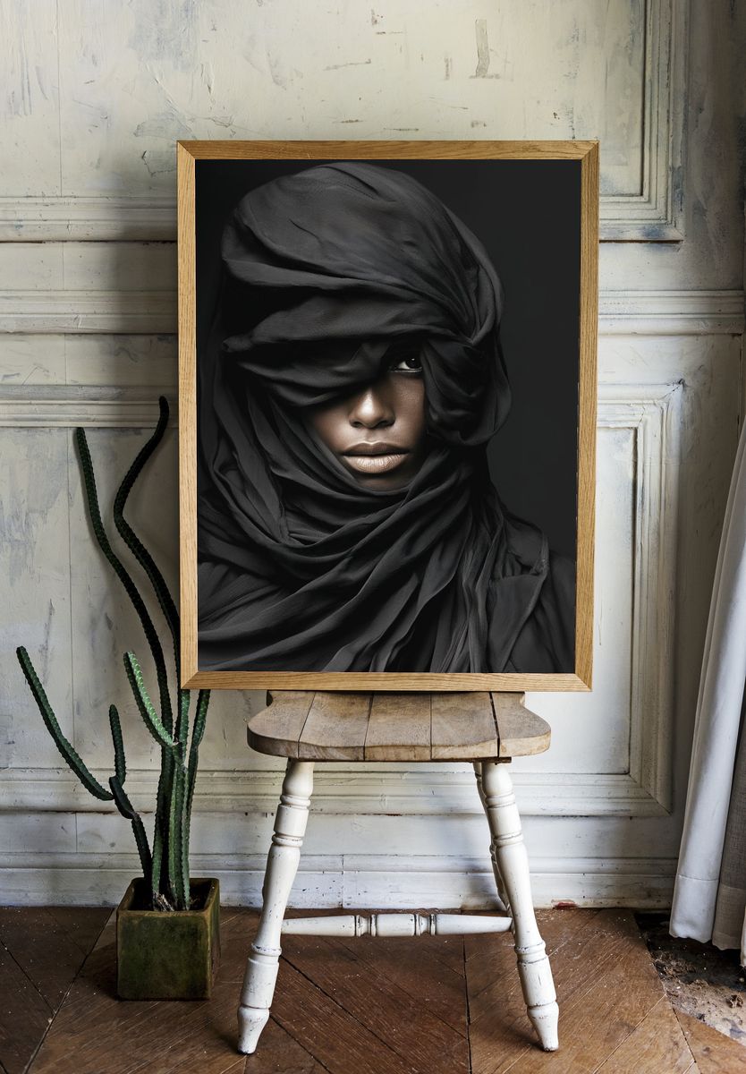 Veiled Portrait Photography Poster. room preview