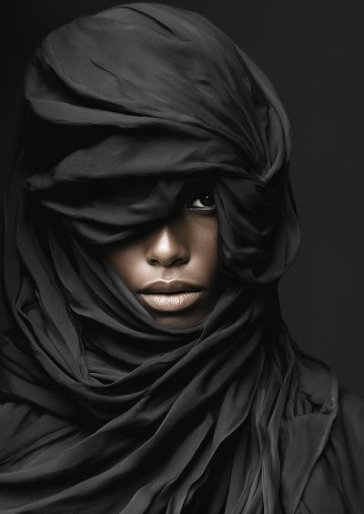 Veiled Portrait Photography Poster. poster